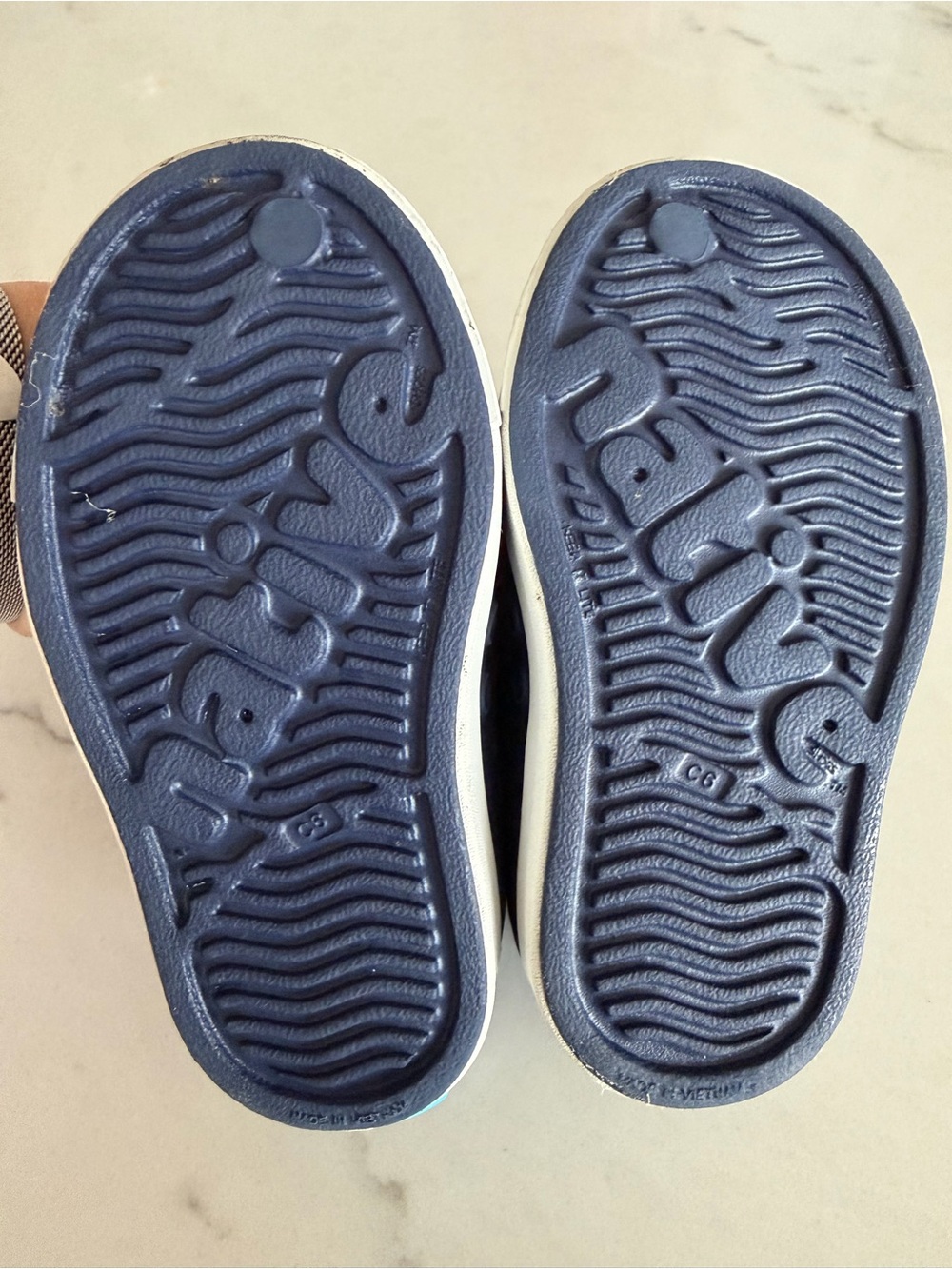 Native Shoes Jefferson Baby/ Toddler Slip-on Shoe Regatta Blue Shell White Sz 6 - Picture 5 of 7
